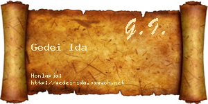 Gedei Ida névjegykártya